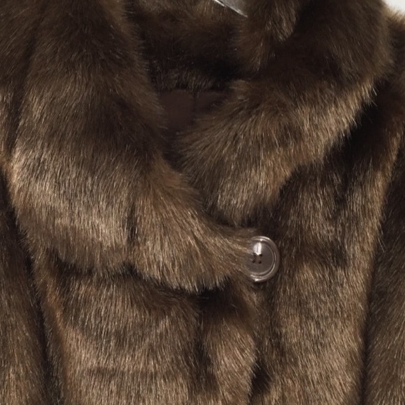 NWT Donnie Basso Brown Mink Coat (faux) - Picture 5 of 10